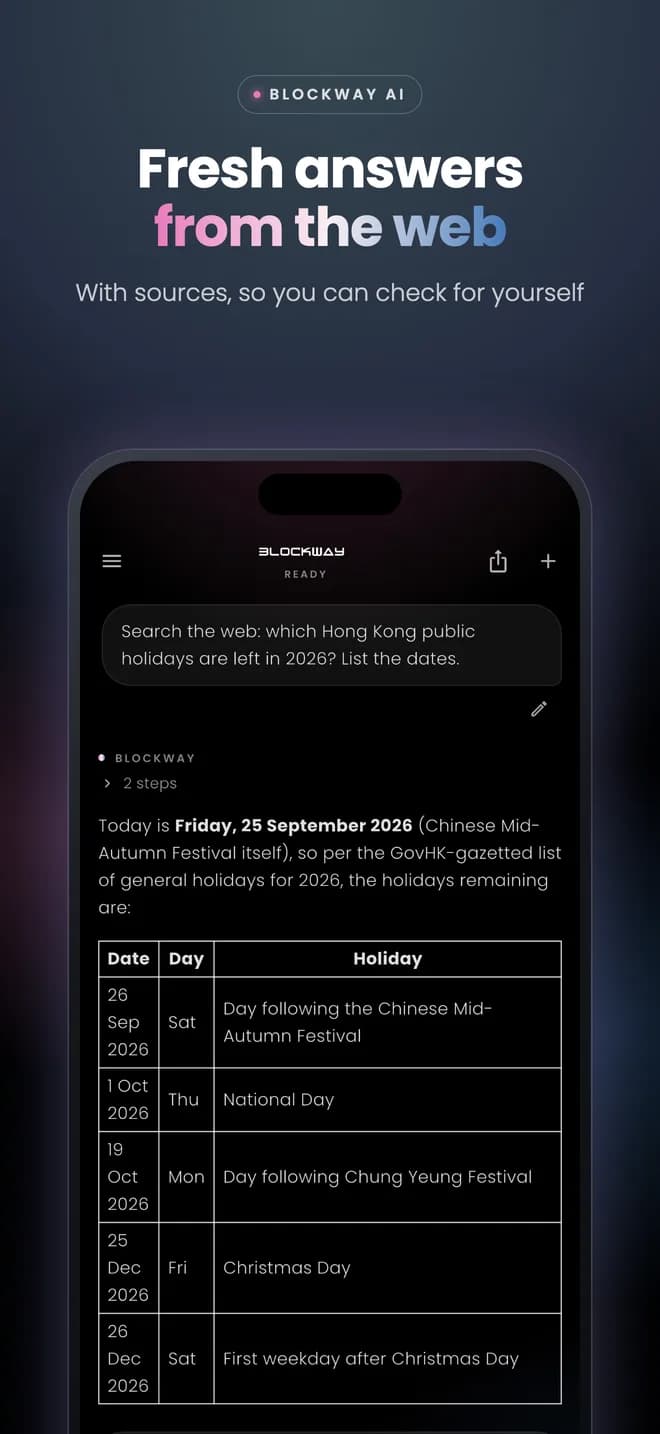 Searching the web for Hong Kong public holidays, with sources